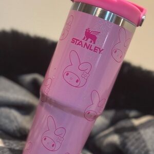 Stanley Pink Tumbler with Cute Character Design